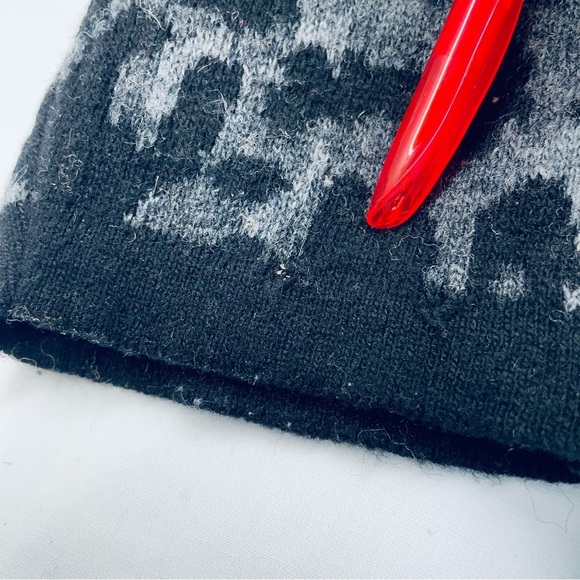 Womens Cardigan size S Wool Blend Long‎  Black/Grey Leopard 1 Button cozy  Italy - Picture 16 of 16